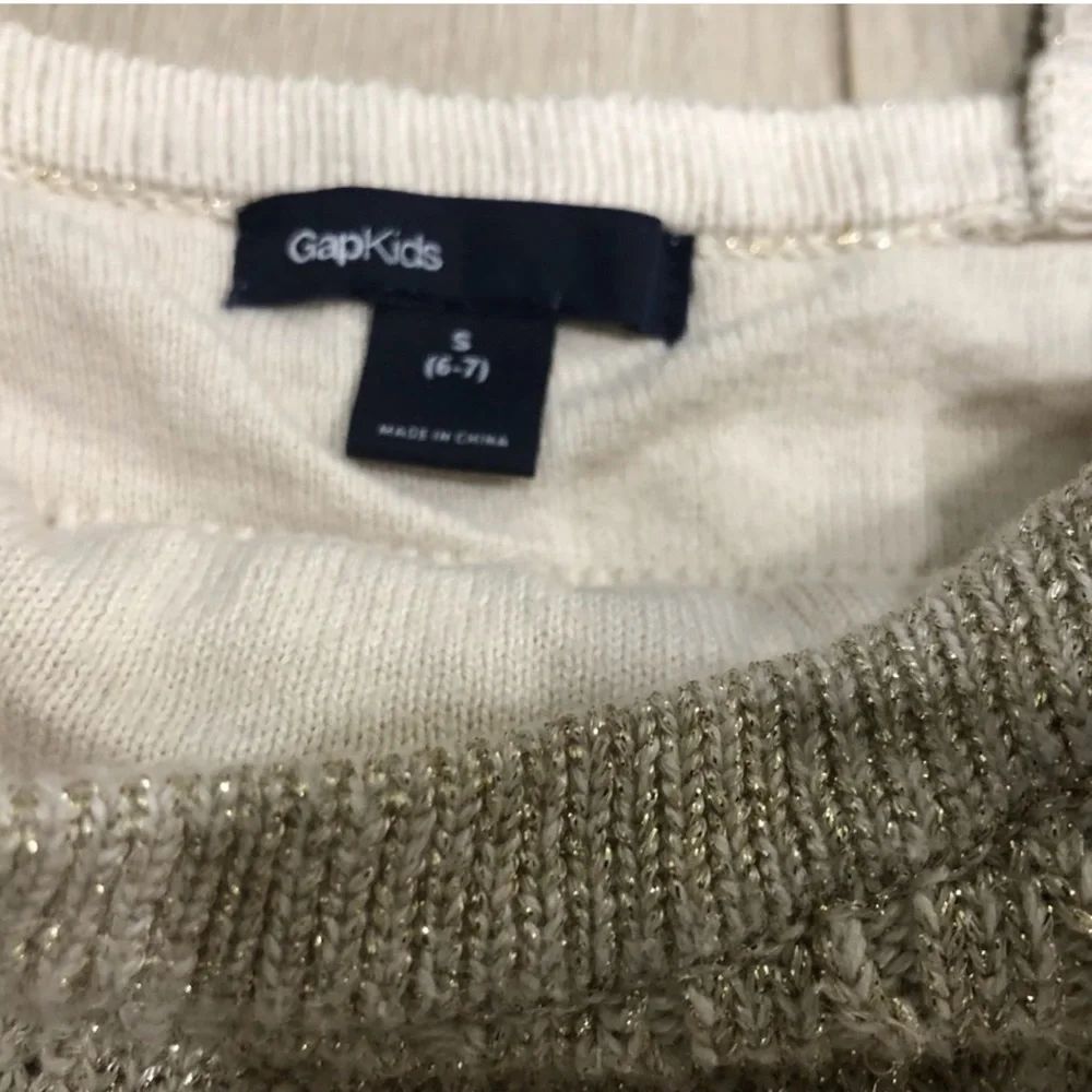 Gap Kids Knit Style Dress Shimmery Gold Size 6-7